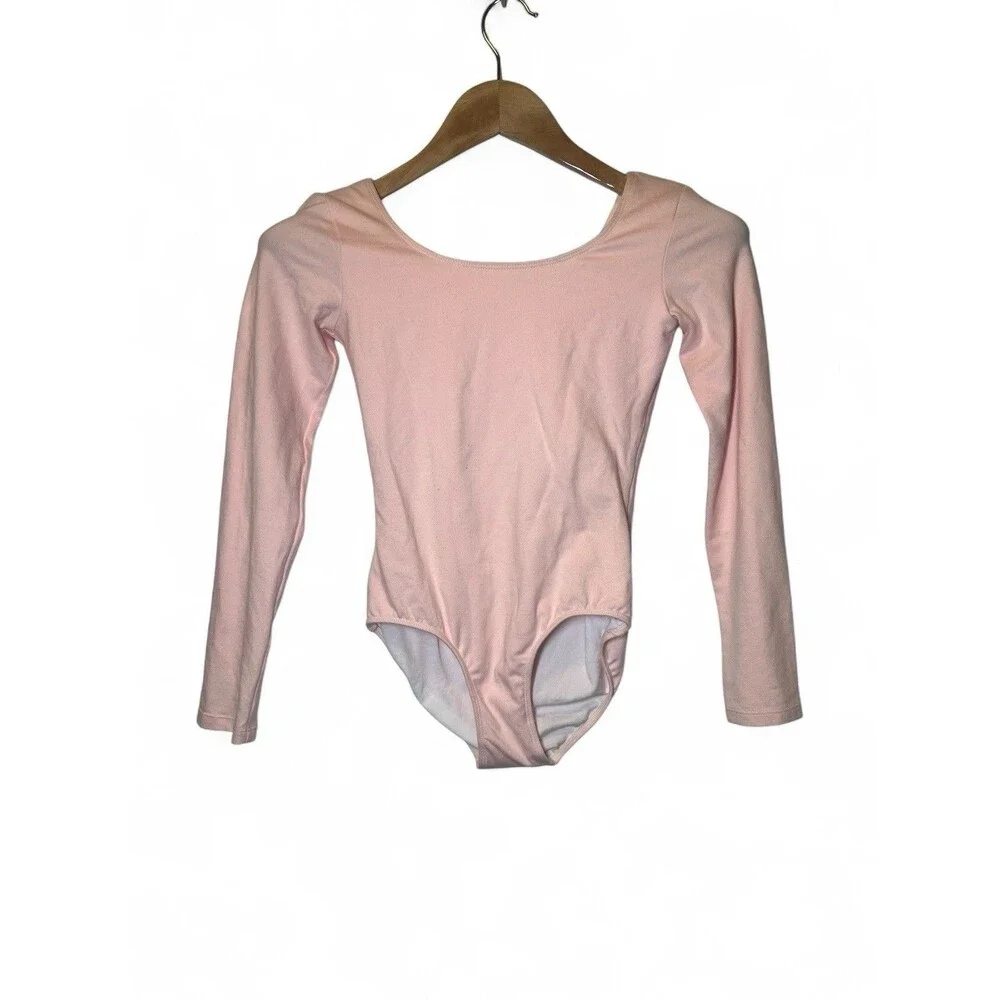 Block Kids Girl Long Sleeve Pink Leotard 12 READ‎ Dance Recital Halloween Ballet